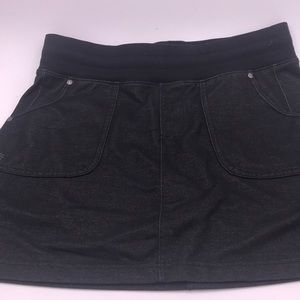 Athleta Black denim look skort